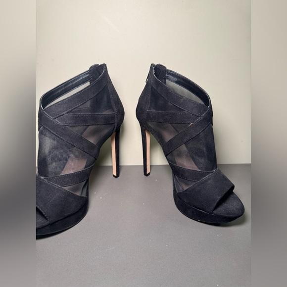 Women’s Mix No. 6 Mesh Velvet High Heels Peep Toe - Picture 3 of 7